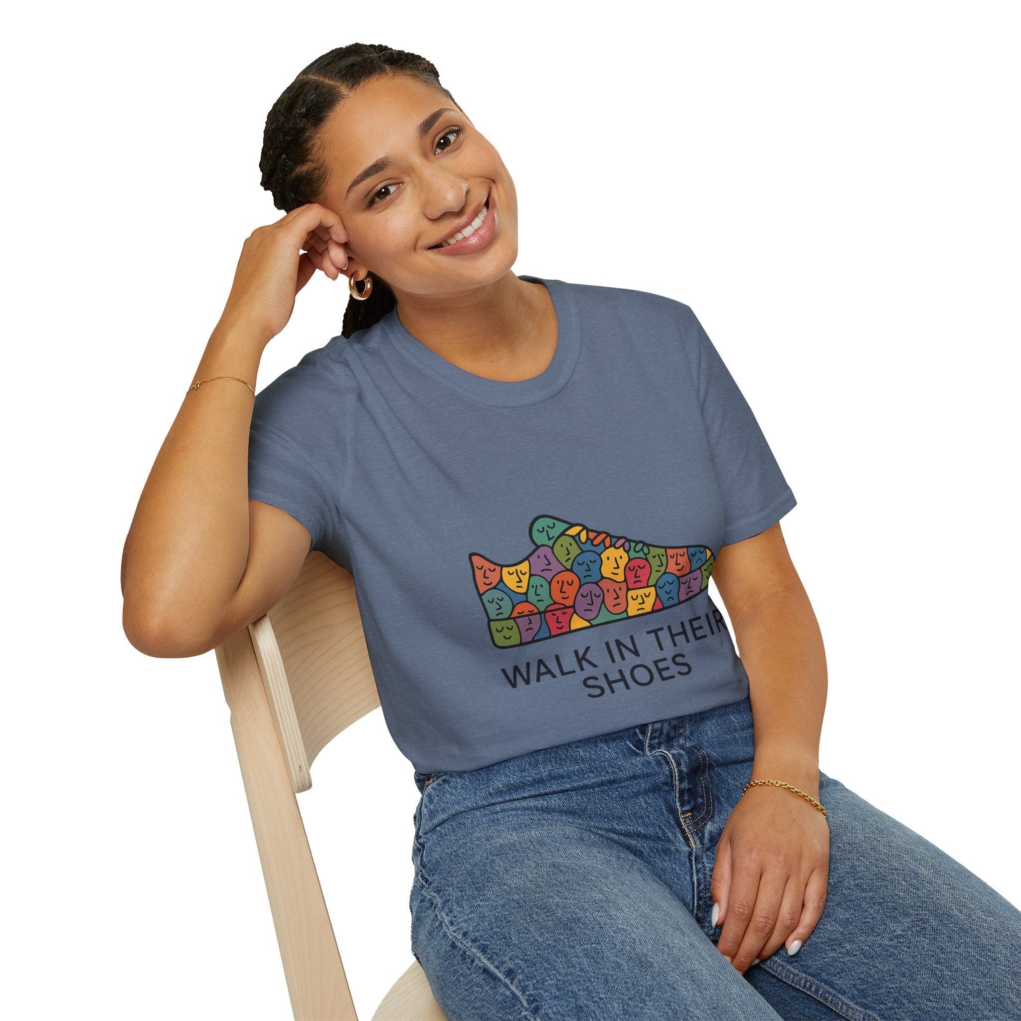 Empathy Graphic Softstyle T-Shirt: Walk in their shoes