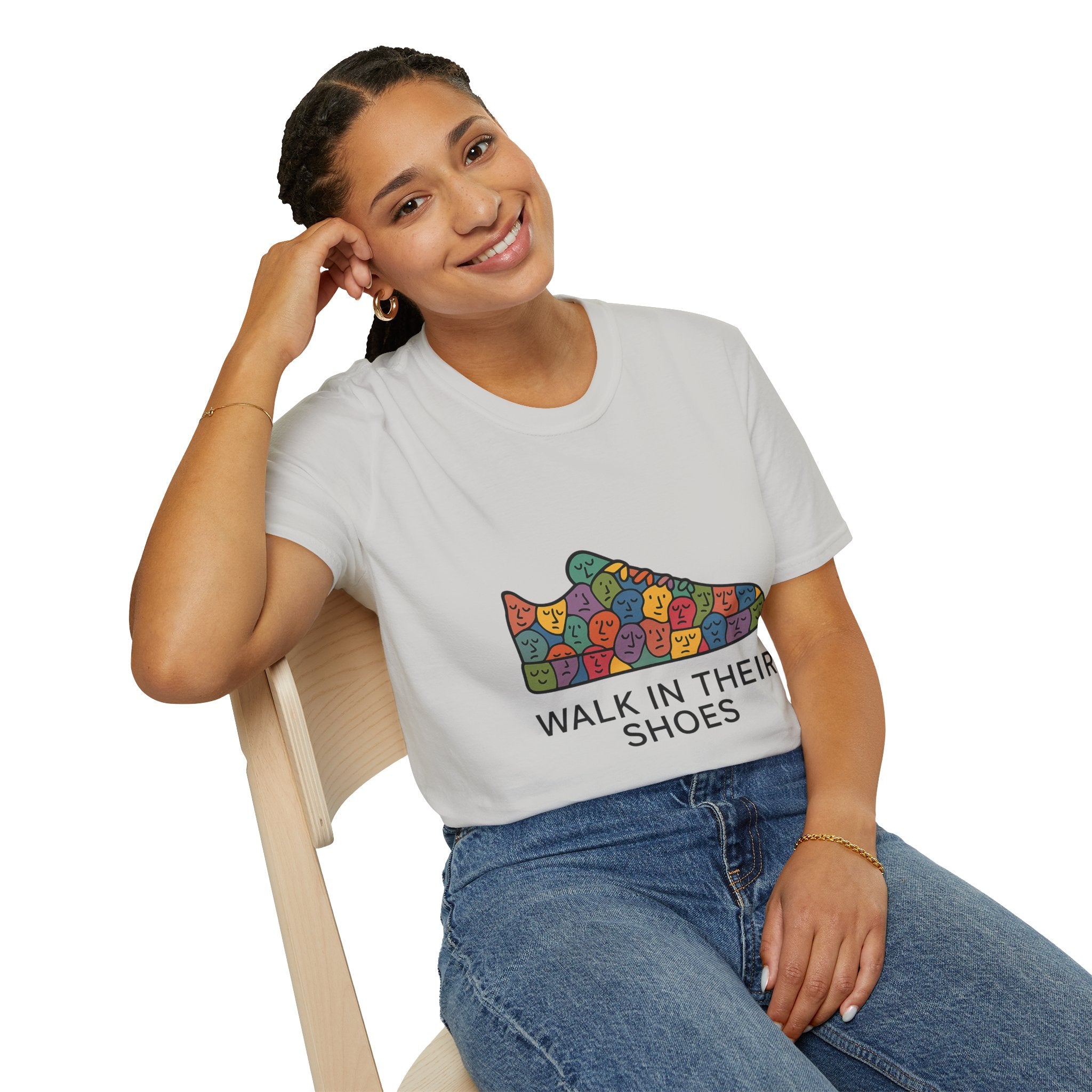 Empathy Graphic Softstyle T-Shirt: Walk in their shoes