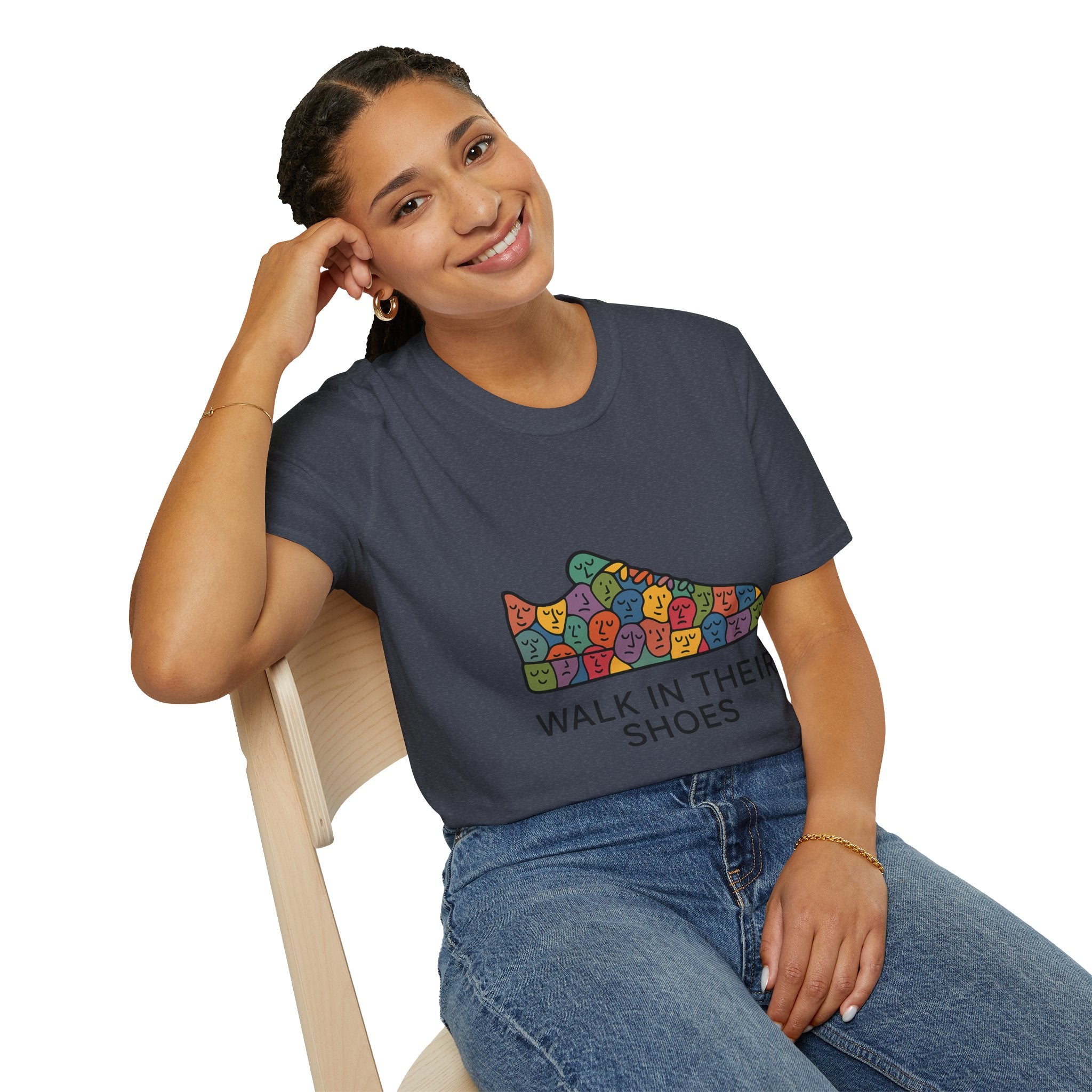 Empathy Graphic Softstyle T-Shirt: Walk in their shoes
